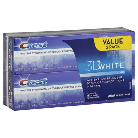 Crest 3d White Vivid 5.8 Oz - 2pk