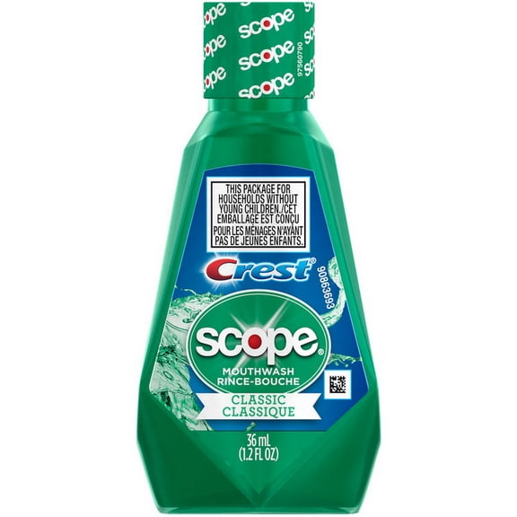 Crest And Scope Rinse, Classic Mint, 1.2 Oz, Case Of 48 Travel Sized Bottles