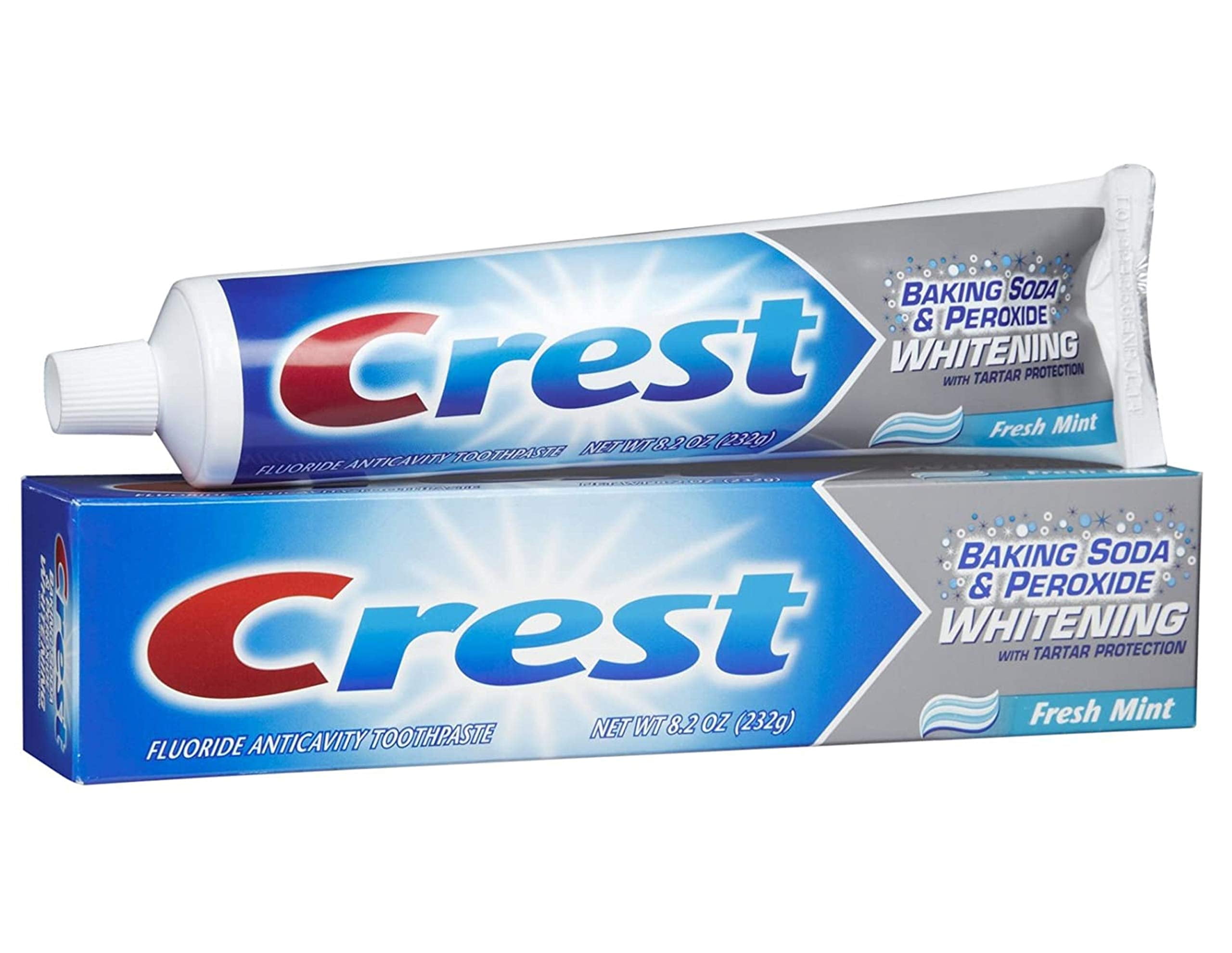 Crest Baking Soda & Peroxide Toothpaste Whitening, Fresh Mint 8.20 Oz