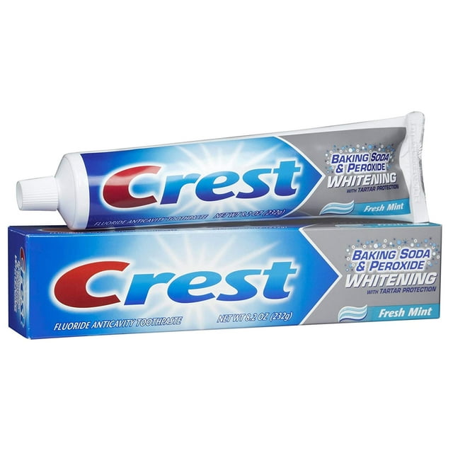Crest Baking Soda & Peroxide Toothpaste Whitening, Fresh Mint 8.20 Oz