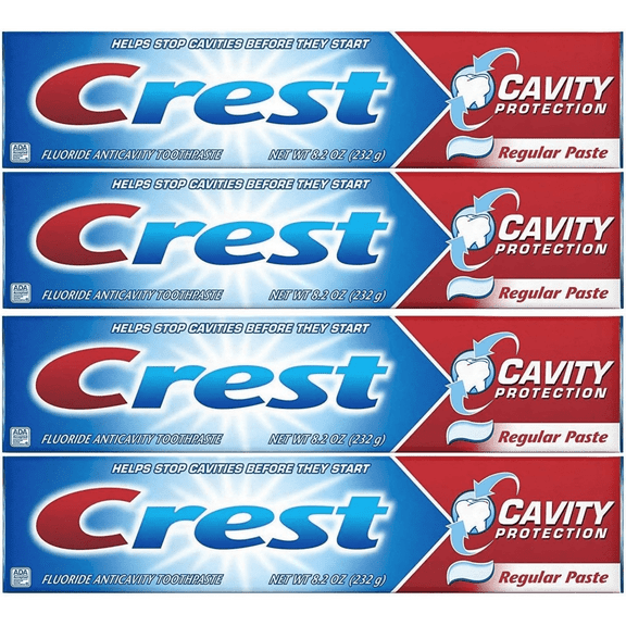 Crest Cavity Protection Regular Toothpaste 8.2 Oz. (232g) Pack Of 4