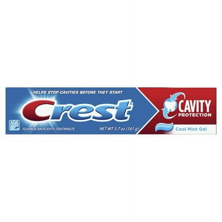 Crest Cavity Protection Toothpaste Gel Cool Mint 5.7 Oz (Pack of 4)