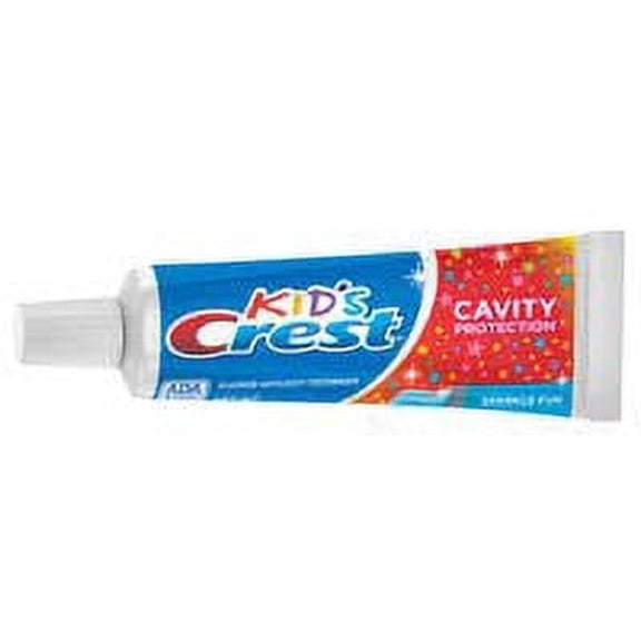 Crest Cavity Protection Toothpaste Kid's Sparkle Fun with Fluoride Travel Size Anticavity Paste .85 Ounce (12 pk)
