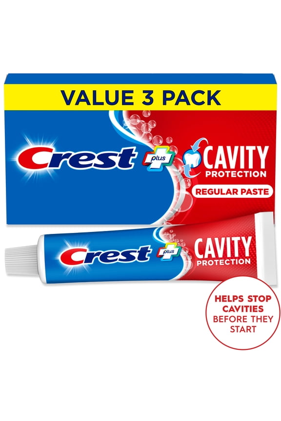 Toothpaste, Plus Cavity Protection Toothpaste, Regular Paste, 5.7 oz Triple