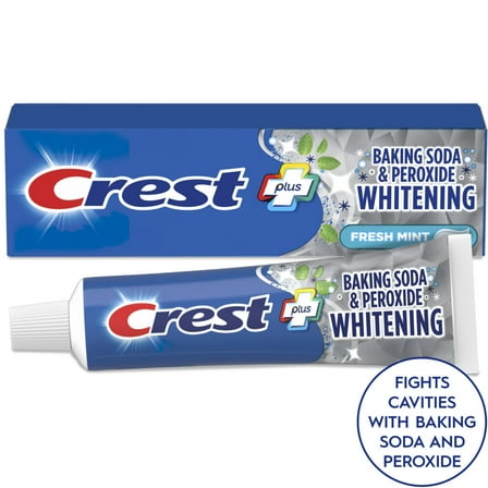 Crest Plus Baking Soda & Peroxide Whitening Toothpaste, Fresh Mint, 5.7 oz