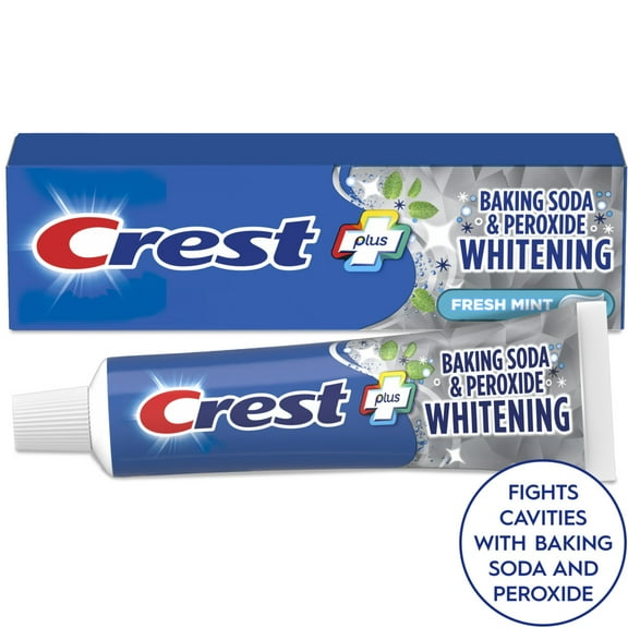 Crest Plus Baking Soda & Peroxide Whitening Toothpaste, Fresh Mint, 5.7 oz