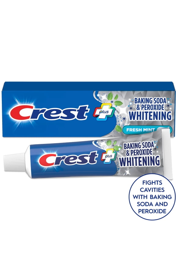 Toothpaste, Plus Baking Soda & Peroxide Whitening Toothpaste, Fresh Mint, 5.7 oz