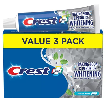 Crest Cavity Tartar Protection Toothpaste, Baking Soda Peroxide - 5.7oz/3pk