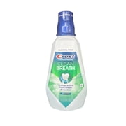Crest Clean Breath Alcohol-Free Mouthwash, Spearmint Fresh, 1L (33.8 fl oz), 12-Hour Fresh Breath Protection