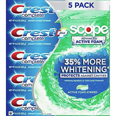 Crest Complete Advanced Flavoridetoothpaste 5 Pack 8.2 Oz Net Wt 41 Oz,, ()
