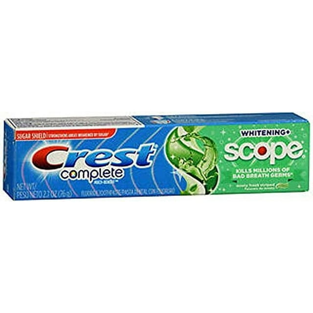 Crest Complete Multi-Benefit Whitening + Scope Minty Fresh Flavor ...