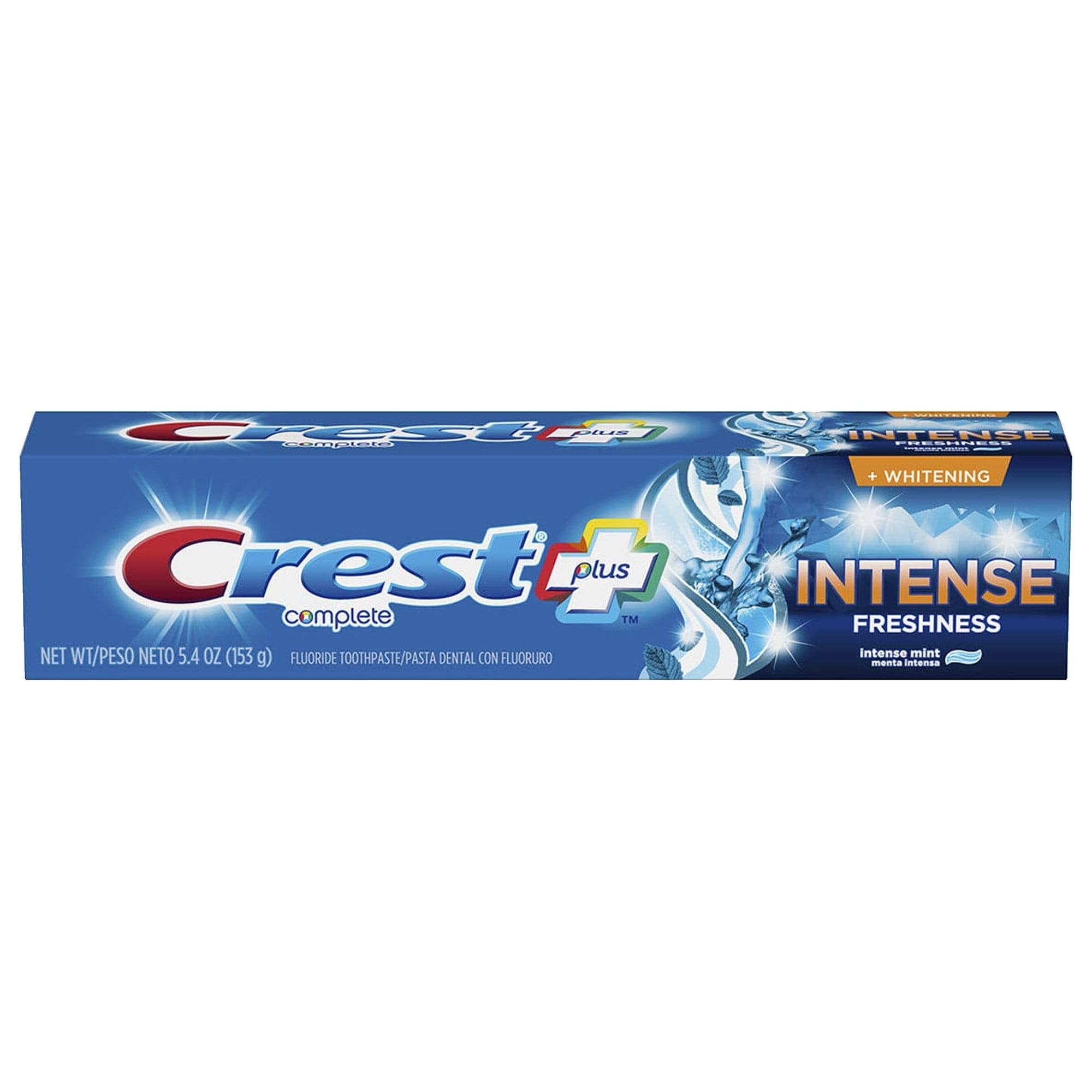 Crest Complete Plus + Whitening Intense Freshness Toothpaste, Intense Mint, 5.4 oz (153 g)