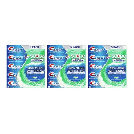 Crest Complete + Scope Advanced Active Foam Toothpaste, 8.2 oz, 5-pack 3PK