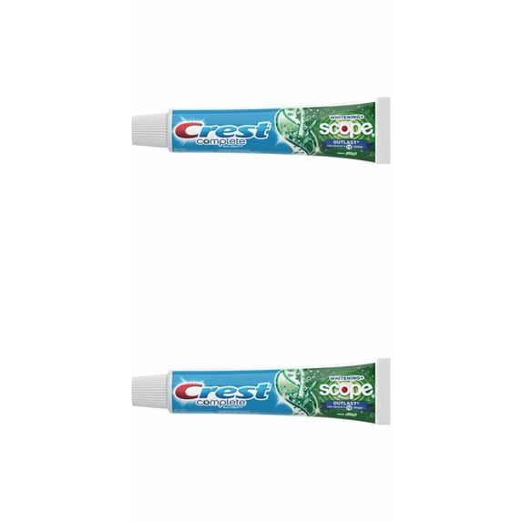 Crest Complete Whitening + Scope Mint Outlast 7.3 Oz Toothpaste Wholesale Bulk Health & Beauty Toothpaste Plate, 2 Pack
