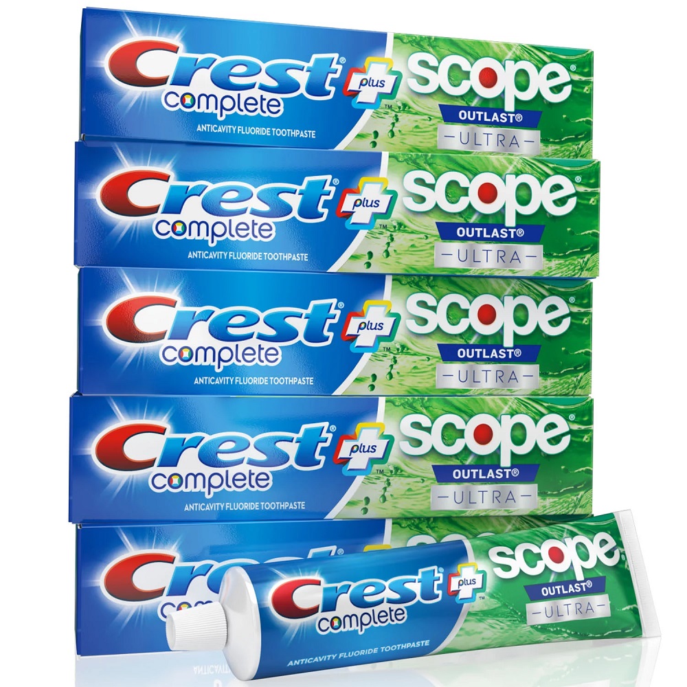 Crest Complete Whitening + Scope Toothpaste 6.5 oz., 5 pk .