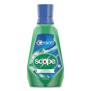 Crest Crest + Scope Mouth Rinse, Classic Mint, 1 L Bottle, 6/Carton 95662