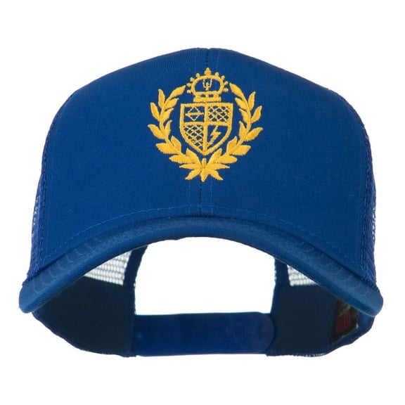 Crest Emblem Embroidered Mesh Back Cap - Royal OSFM