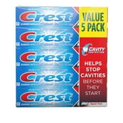 Crest Fluoride Anticavity Toothpaste, Regular Paste, 8.2 Ounce, 5 pack
