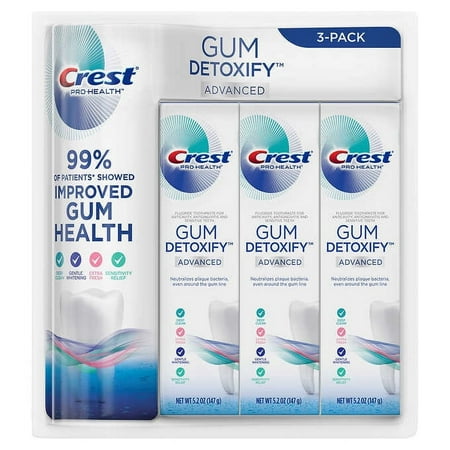Crest Gum Detoxify Advanced Toothpaste, 5.2 oz, 3-pack