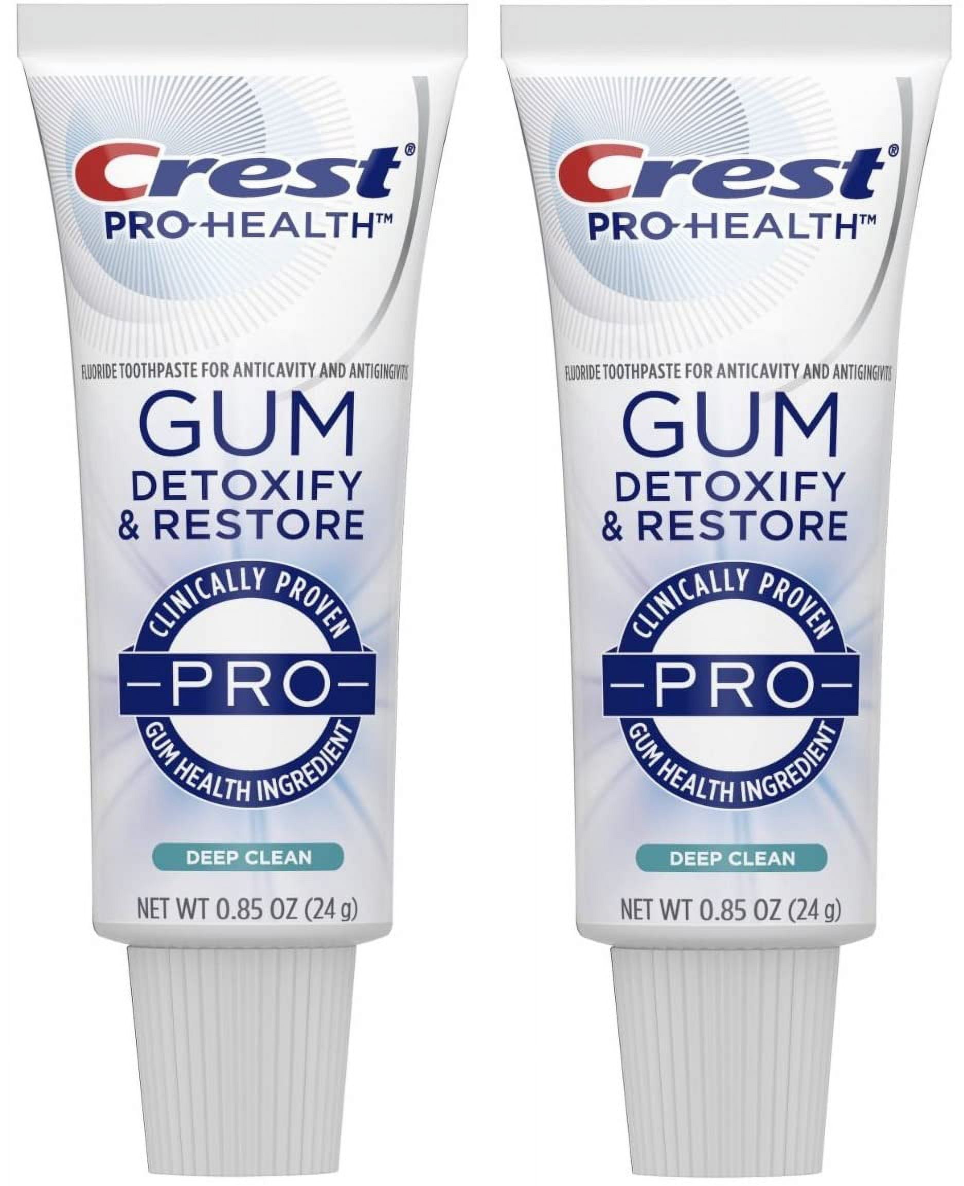 Crest Gum Detoxify & Restore Pro Toothpaste, Deep Cleean 0.85Oz (24G