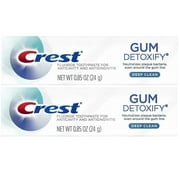 Crest Gum Detoxify Toothpaste, Deep Clean, Travel Size, 0.85 oz 24g- Pack of 2