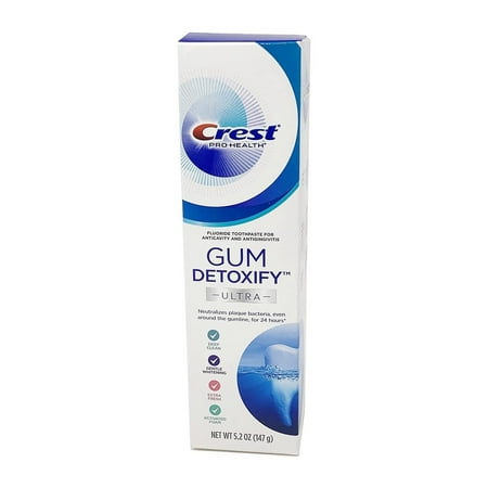 Crest Gum Detoxify Ultra Toothpaste, 5.2 OZ (147 g) - Deep Clean, Gentle Whitening, Extra Fresh, Activated Foam