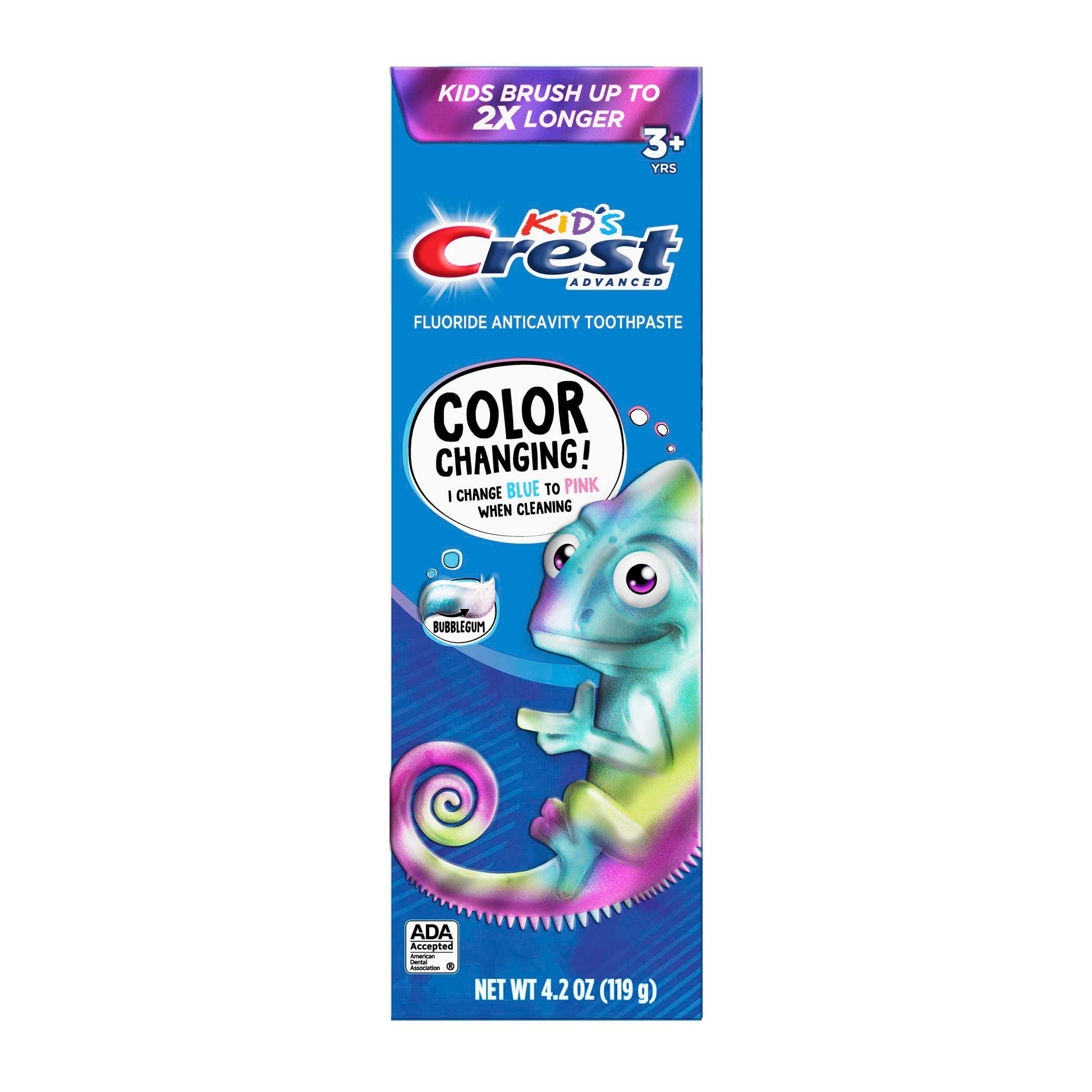 Crest Kid's Advanced Color Changing Toothpaste - Bubblegum - 4.2 oz Packaging may vary