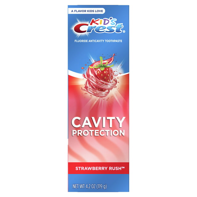 Crest Kid's Cavity Protection Fluoride Toothpaste, Strawberry Rush, 4.2 oz