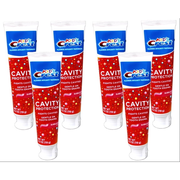 Crest Kid's Toothpaste Cavity Protection Gel Formula, Bubblegum, 4.2 Ounce - 6 Pack