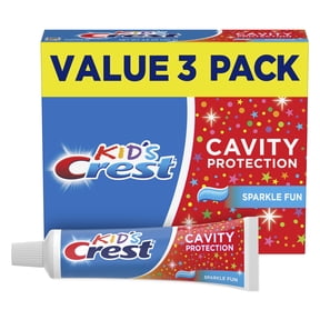 Crest Toothpaste, Kids Cavity Protection Toothpaste, Sparkle Fun Flavor, 4.6 oz, Triple Pack for Ages 3+