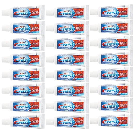 Crest Kids Cavity Protection Toothpaste, Sparkle Fun, Travel Size 0.85 oz (24g) - Pack of 24
