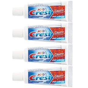 Crest Kids Cavity Protection Toothpaste, Sparkle Fun, Travel Size 0.85 oz (24g) - Pack of 4