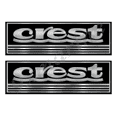 thumbnail image 1 of Crest Old Style Custom Stickers - 10 inch long set. Remastered Name Plate, 1 of 2