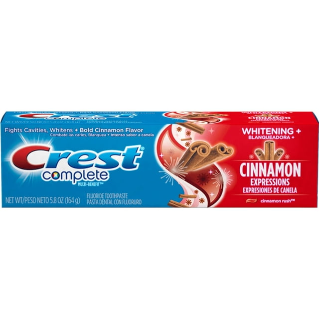 Crest Plus Complete Whitening Fluoride Toothpaste, Cinnamon, 6.0 oz
