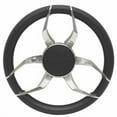 thumbnail image 1 of Crest Pontoon Boat Steering Wheel SYNT18 | Gussi Ettore 13 3/4 Inch SS, 1 of 4