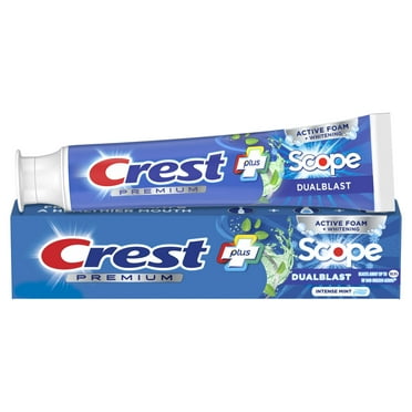 Crest Premium Plus Scope Dual Blast Toothpaste, Mint Flavor, 5.2 oz
