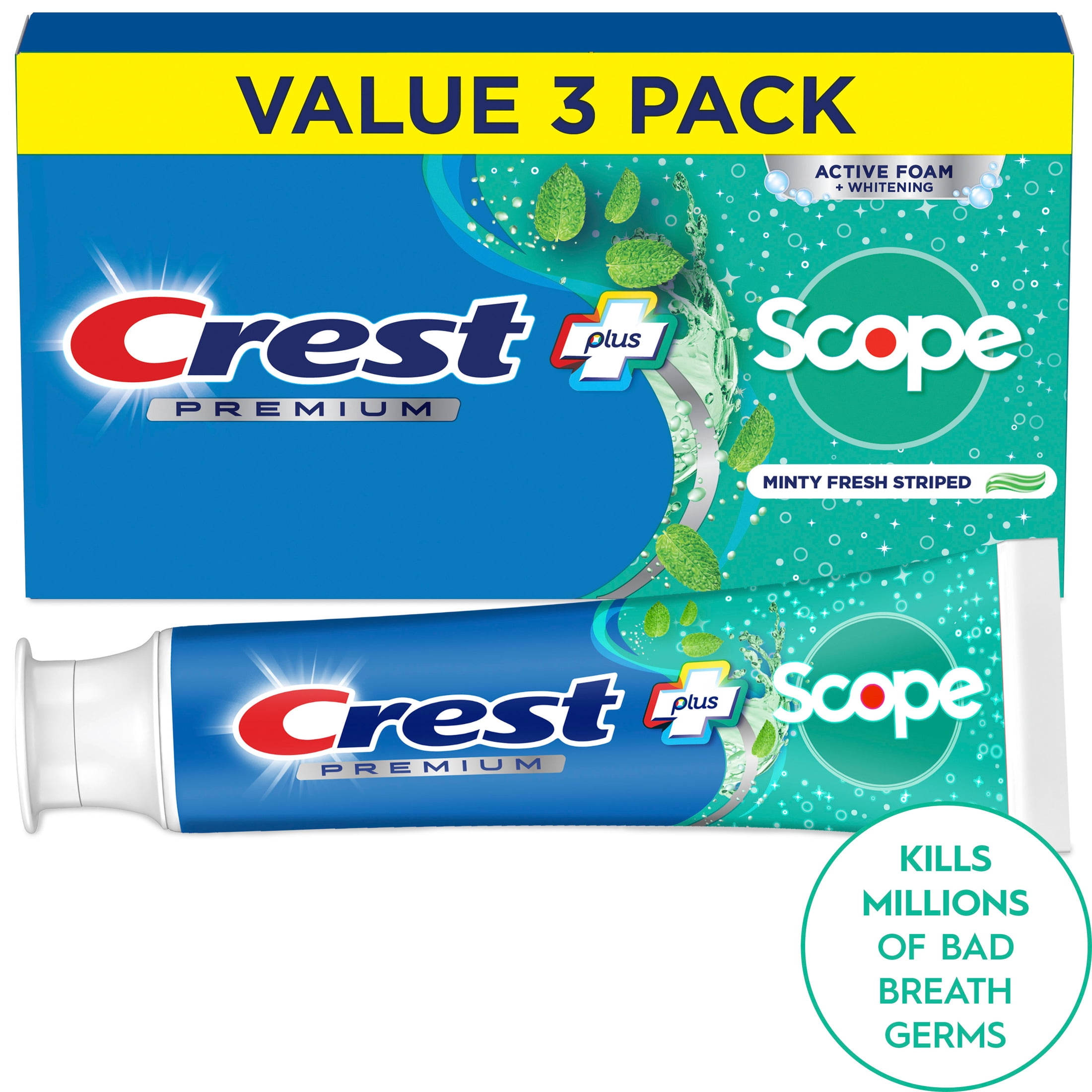 Crest, Toothpaste, 15.6 oz, Premium Plus Scope Minty Fresh
