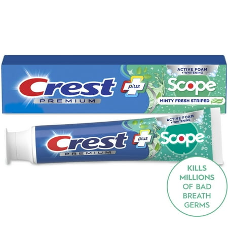 Crest Premium Plus Scope Toothpaste, Minty Fresh Flavor, 5.2 oz