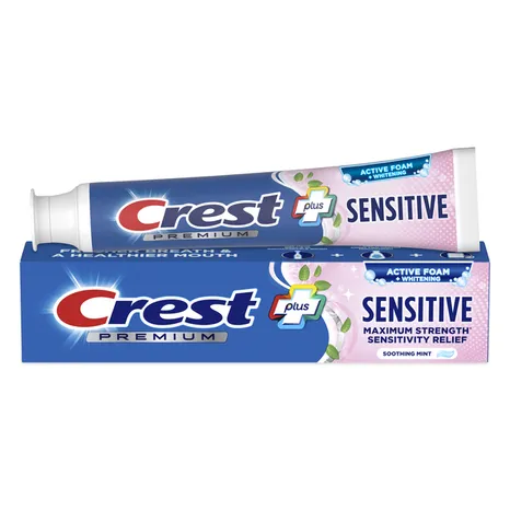 Crest Premium Plus Sensitive Toothpaste, Soothing Mint 7.0 oz