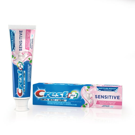 Crest Premium Plus Sensitive Toothpaste, Soothing Mint Flavor, 5.2 oz