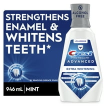 Crest Pro-Health Advanced Extra Whitening Mouthwash, Energizing Mint , 946 mL, Anticavity, Alcohol Free