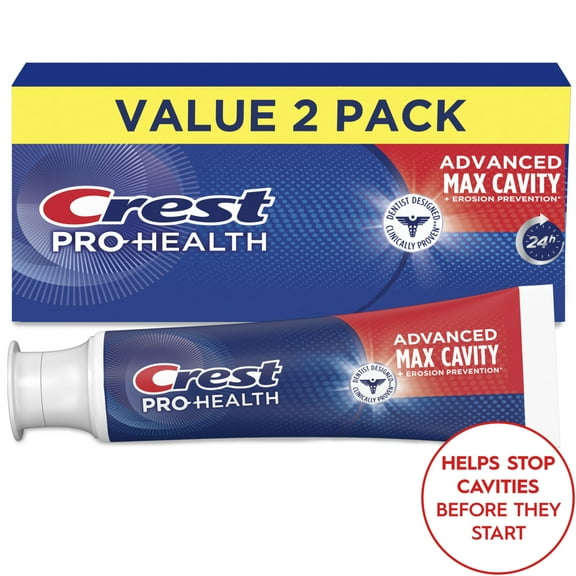 Crest Pro-Health Advanced Max Cavity and Erosion Prevention Toothpaste, 5.1oz Pack of 2