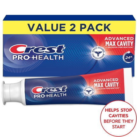 Crest Pro-Health Advanced Max Cavity and Erosion Prevention Toothpaste, 5.1oz Pack of 2