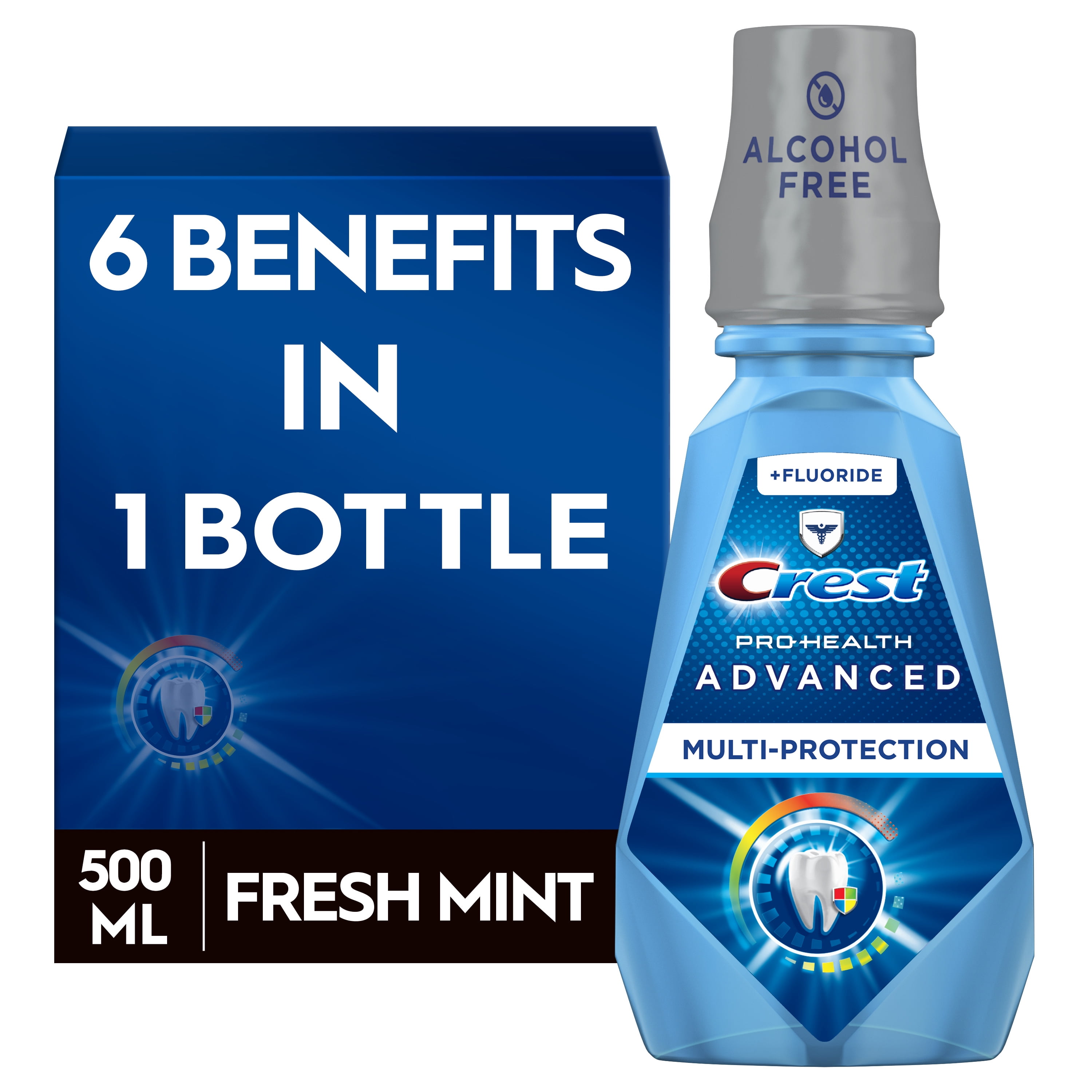 Crest Pro Health Advanced Mouthwash, Alcohol Free, Mint, 16.9 fl oz