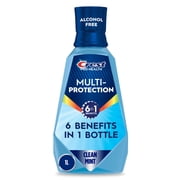 Crest Mouthwash, Pro-Health Multi-Protection Fluoride Mouthwash, Alcohol-Free Oral Rinse, Clean Mint, 1L (33.8 fl oz)