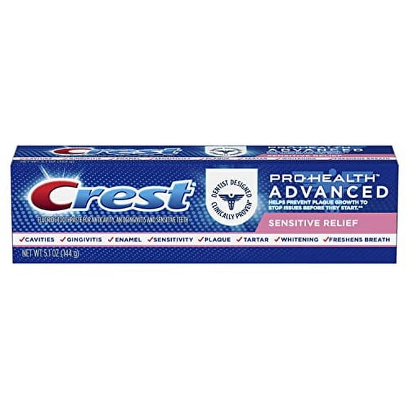 Crest Pro-Health Advanced Sensitive & Enamel Shield Toothpaste, 5.1 Ounce (Pack of 1) - Packaging May Vary C35