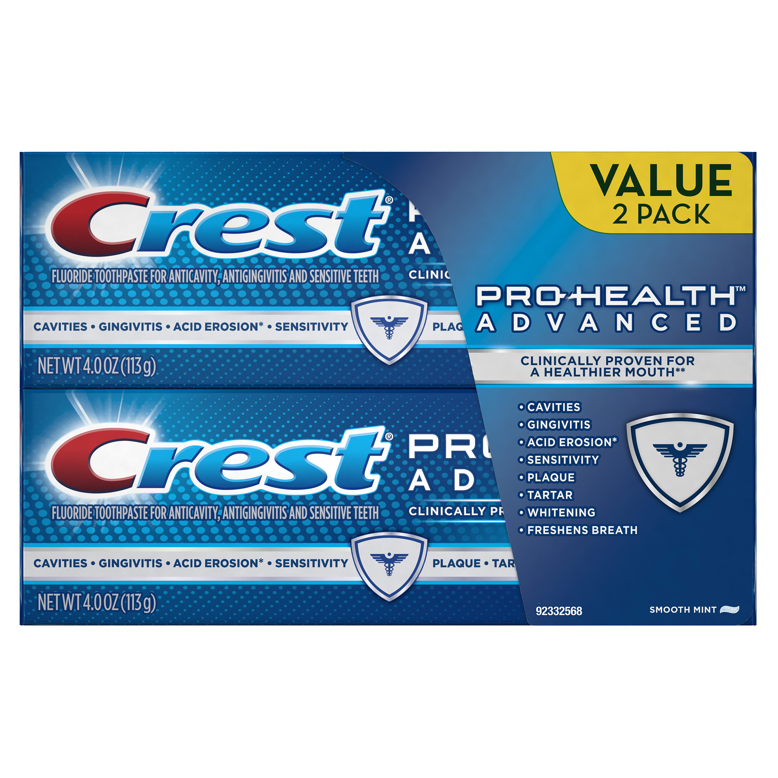 Crest Pro-Health Advanced Soothing Smooth Mint Toothpaste 8.0 oz. 2 Count - image 1 of 9