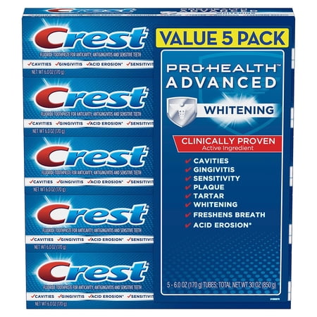 Crest Pro-Health Advanced Whitening Power Toothpaste (6.0 oz, 5ct)