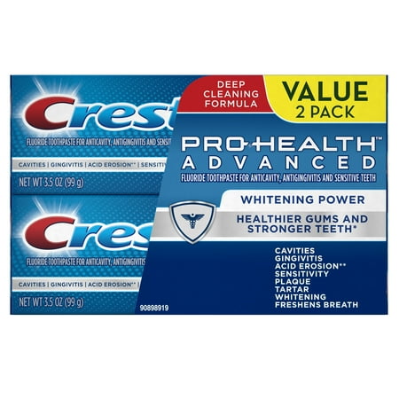 Crest Pro-Health Advanced Whitening Power Toothpaste, 3.5 oz, Pack of 2