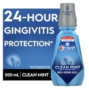 Crest Pro-Health Alcohol Free Mouthwash, Clean Mint, 16.9 fl oz